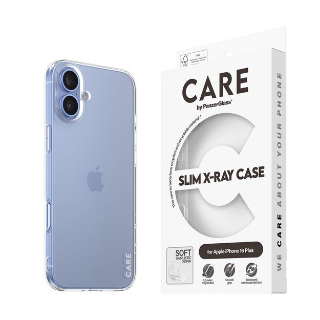 CARE Fashion case X-Ray Soft Basic iPhone 16 Plus, Transparent 1