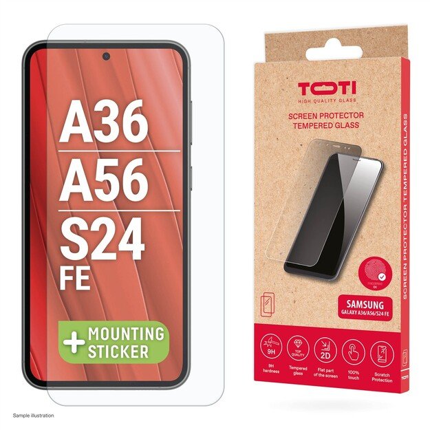 TEMPERED glass 2D screen protector for Samsung Galaxy A36/A56/S24 FE/ S25 FE