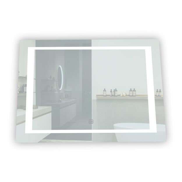 Veidrodis F902 LED i&scaron;manus su funkcija nuo rasojimo, laikrodžiu ir termometru