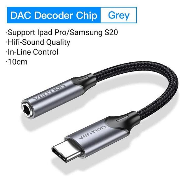 ADAPTER USB-C TO AUDIO 3.5MM/0.1M BGMHA VENTION