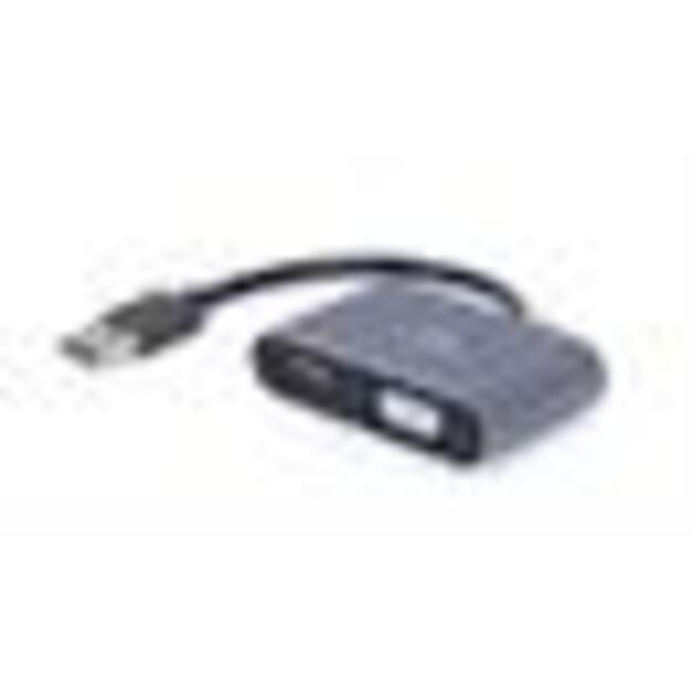 I/O ADAPTER USB3 TO HDMI/VGA/GREY A-USB3-HDMIVGA-01 GEMBIRD 1