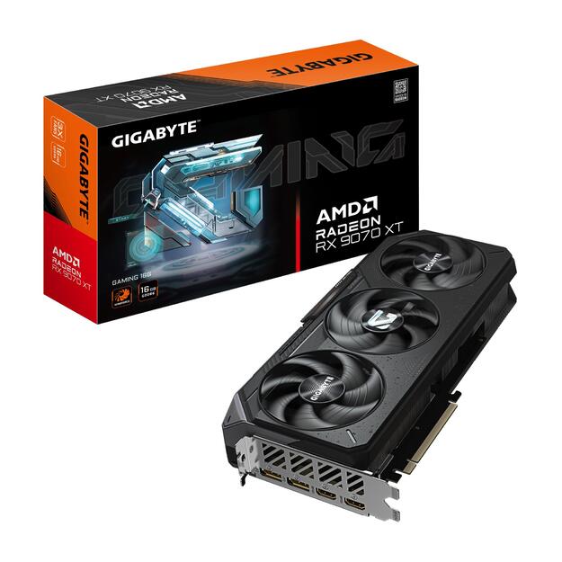 Graphics Card|GIGABYTE|AMD Radeon RX 9070 XT|16 GB|GDDR6|256 bit|PCIE 5.0 16x|Triple slot Fansink|GV-R9070XTGAMING-16GD1.0