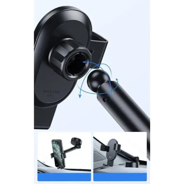 Baseus telescopic gravity car holder for the windshield Black 2