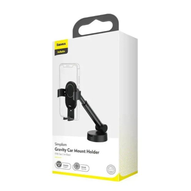 Baseus telescopic gravity car holder for the windshield Black 3