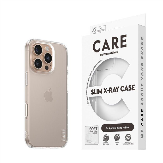 CARE Fashion case X-Ray Soft Basic iPhone 16 Pro, Transparent 1