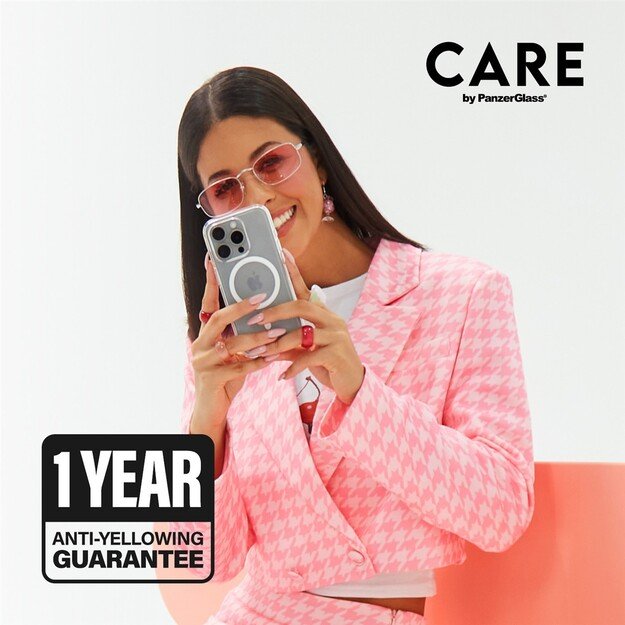 CARE Flagship case with White MagSafe iPhone 16 Plus, Transparent 4