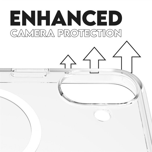 CARE Flagship case with White MagSafe iPhone 16 Plus, Transparent 3