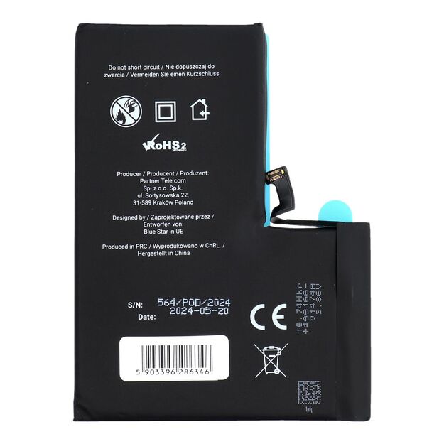 Battery for iPhone 14 PRO MAX 4323 mAh Blue Star HQ 1