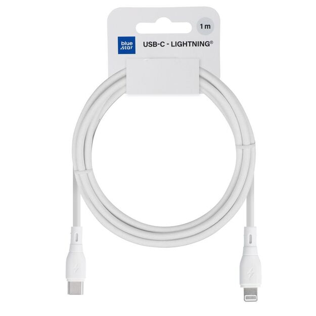Cable USB C do Lightning Blue Star 2,4A 27W ECO 1 m PJ72-18-3 white
