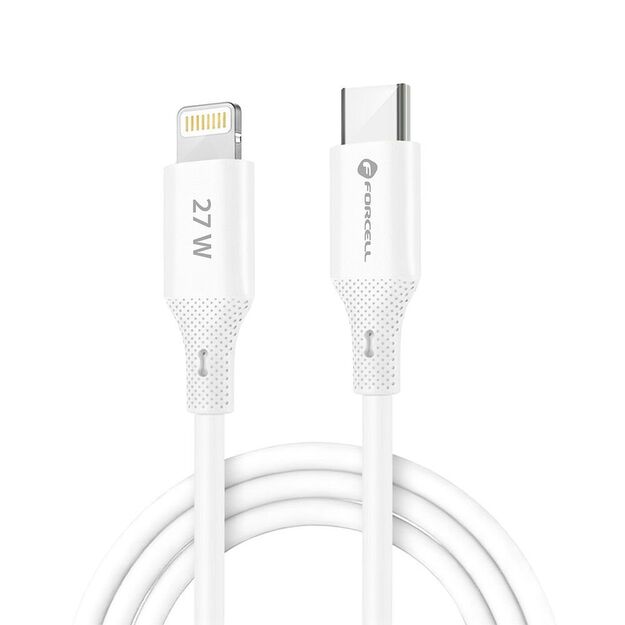 Cable USB C to Lightning Forcell F-Energy PD 3A 27W Silicone 1 m C346 white 7