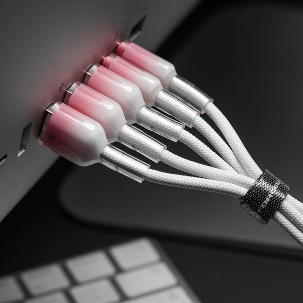 Cable USB A to Lightning Forcell F-Energy 2,4A 12W Gradient 1 m C353 white 5