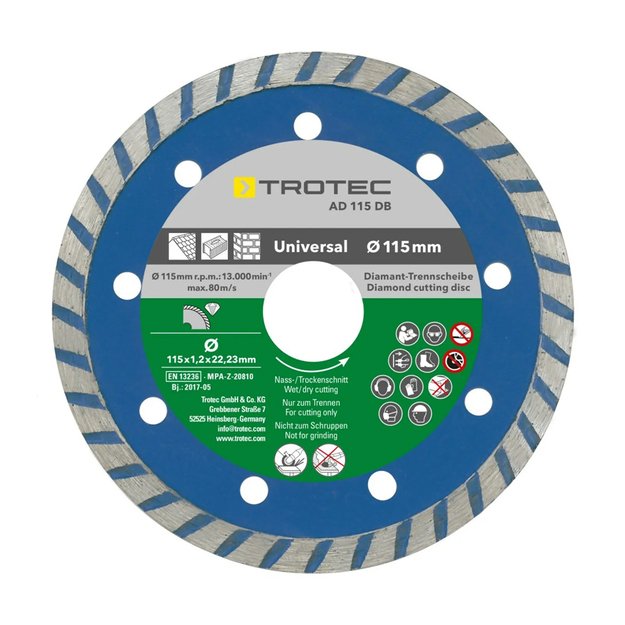 Deimantinių pjovimo diskų rinkinys Trotec 5