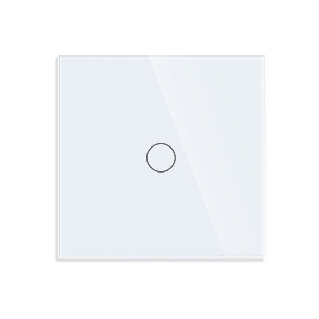 Vienpolis sensorinis jungiklio dangtelis Feelspot, baltas, 86x86mm