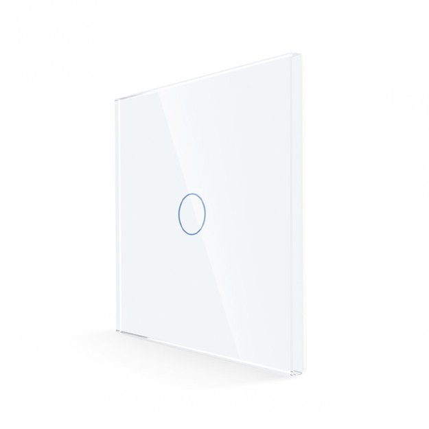 Vienpolis sensorinis jungiklio dangtelis Feelspot, baltas, 86x86mm 1