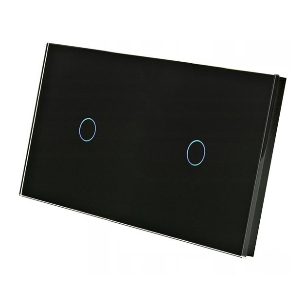 Dvivietis vienpolis sensorinis jungiklio dangtelis Feelspot, juodas 2