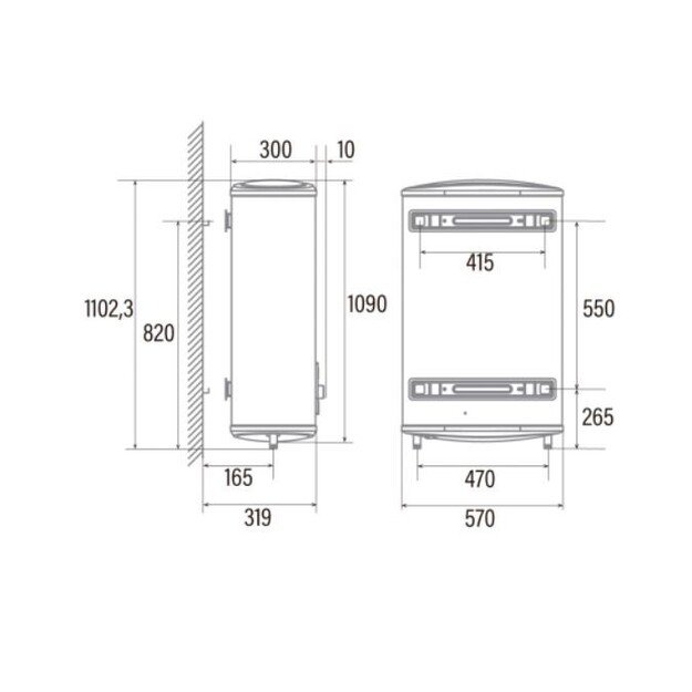 Elektrinis vandens &scaron;ildytuvas Cata CTRS-100 REV SLIM Smart (boileris) 4
