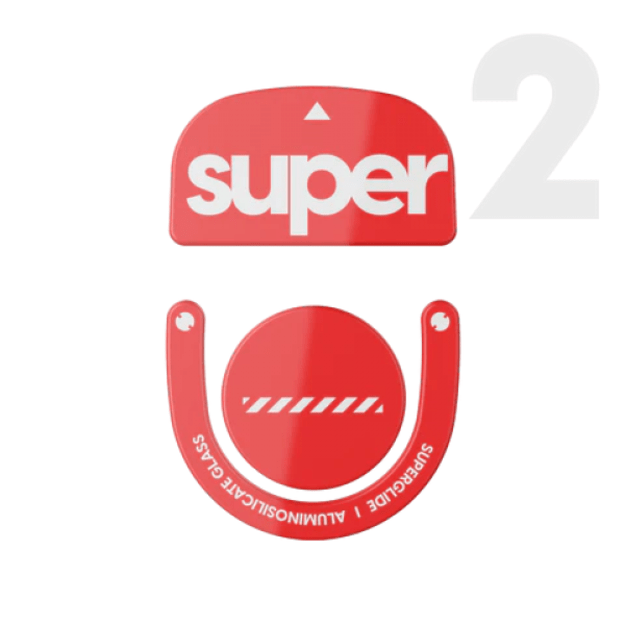 Superglide 2 (Type-C) Glass Skates Logitech G Pro X Superlight 2 Red (Raudoni) Pakaitiniai Mouse Feet