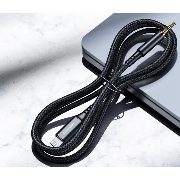 Audio kabelis Choetech AUX009 Lightning to 3,5mm juodas 1