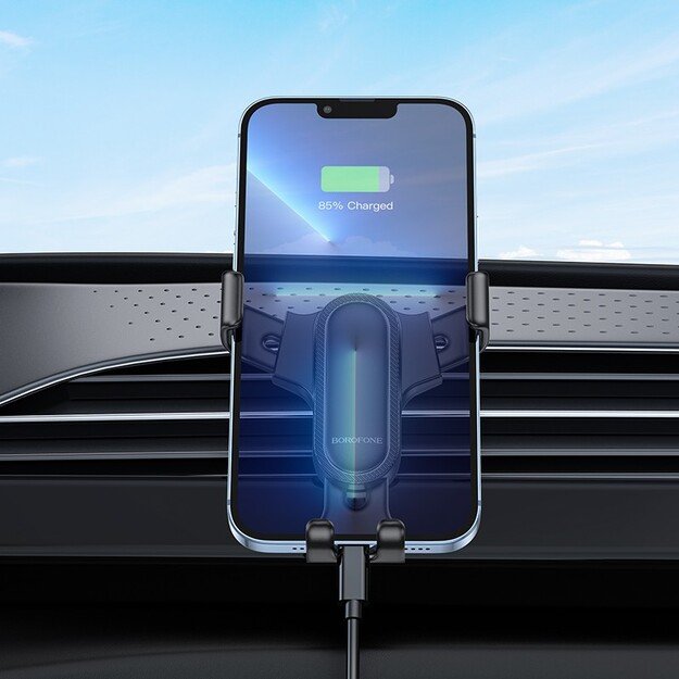 Automobilinis telefono laikiklis Borofone BH74 tvirtinamas ant ventiliacijos grotelių, juodas 4