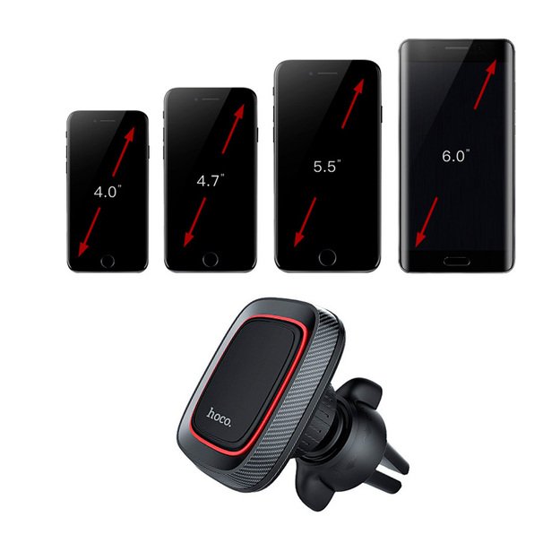 Automobilinis telefono laikiklis Hoco CA23, tvirtinamas ant ventiliacijos grotelių, magnetinis 3