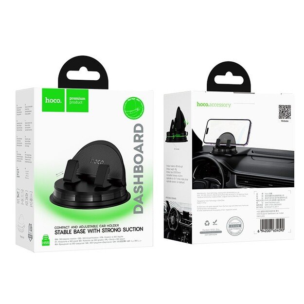 Automobilinis telefono laikiklis Hoco H55 (dashboard) juodas 5