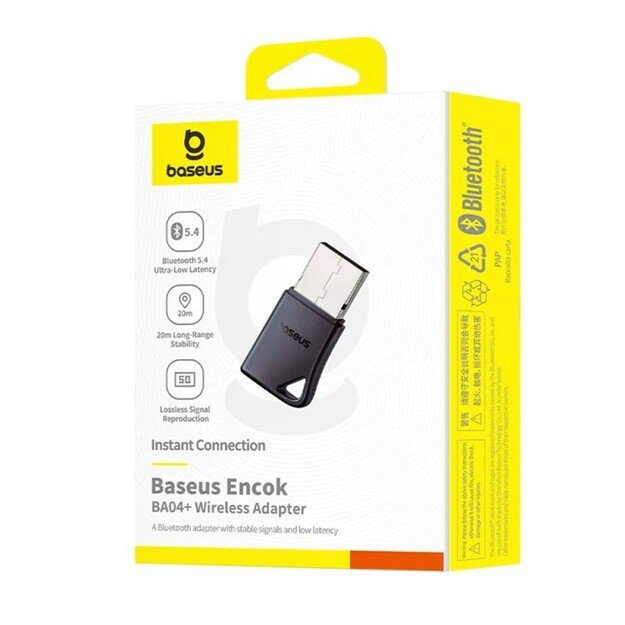 Bluetooth adapteris Baseus BA04+ Bluetooth 5.4 juodas A10082600121-00 3
