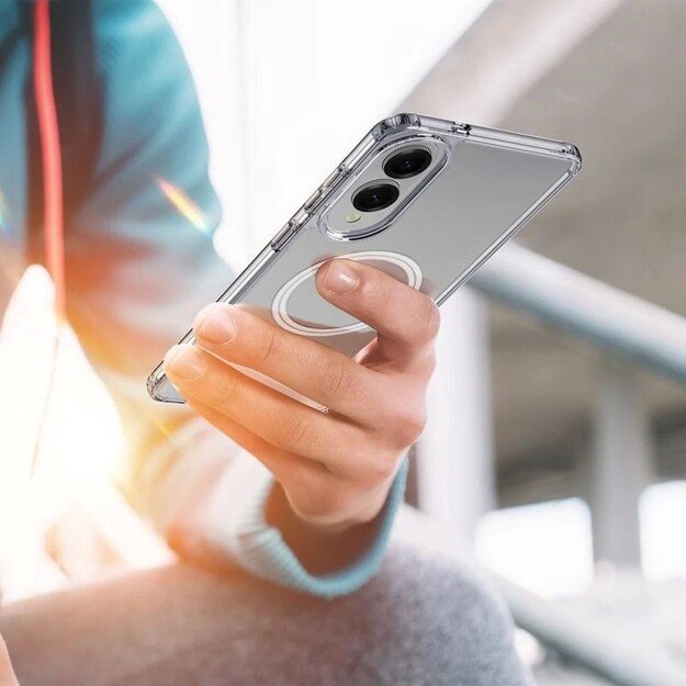 Dėklas Dux Ducis Clin Magsafe Samsung S937 S25 Edge skaidrus 1