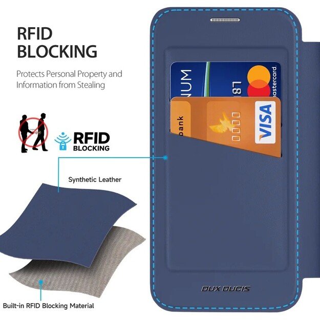 Dėklas Dux Ducis Skin X Pro skirtas Samsung S937 S25 Edge mėlynas 5