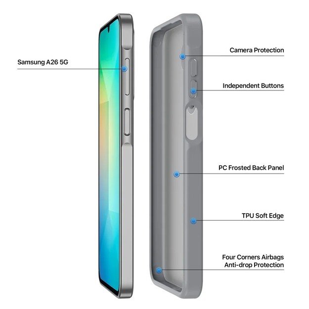 Dėklas Dux Ducis Yind skirtas Samsung A266 A26 5G pilkas 2