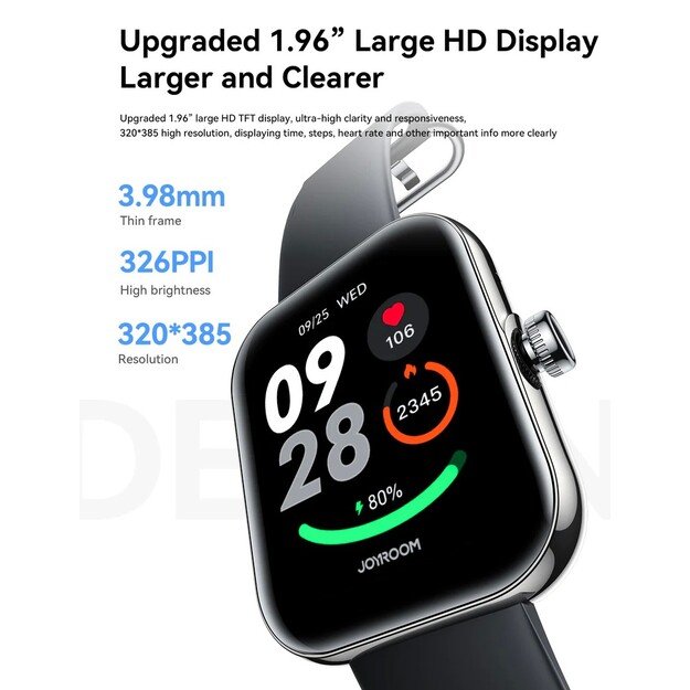 I&scaron;manusis laikrodis Joyroom JR-FT5 Plus Fit-Life Series Smart Watch (Answer/Make Call) juodas 1