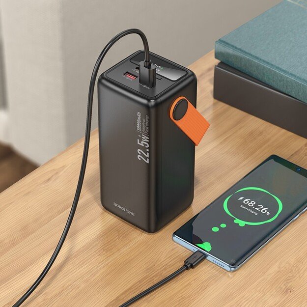 I&scaron;orinė baterija Power Bank Borofone BJ66A 22.5W+PD20W 50000mAh juoda 3