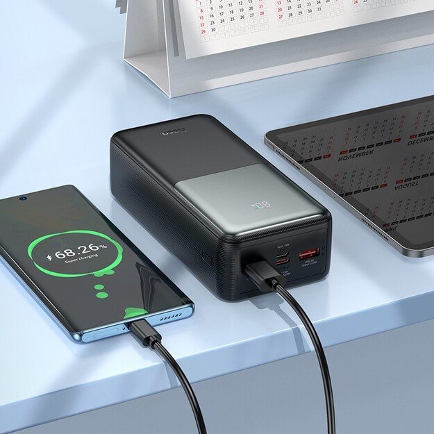 I&scaron;orinė baterija Power Bank Hoco J136B 22.5W+PD20W 30000mAh juoda 3