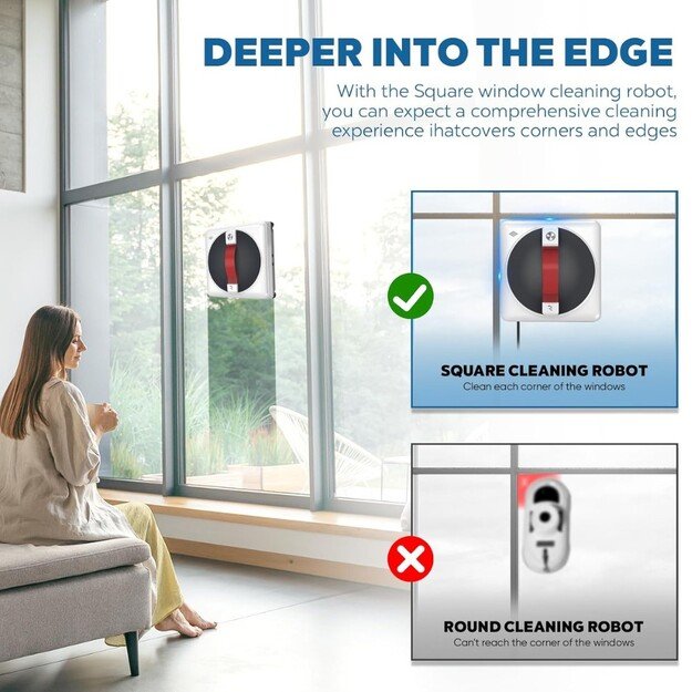 Langų valymo robotas Reach W36D baltas 2