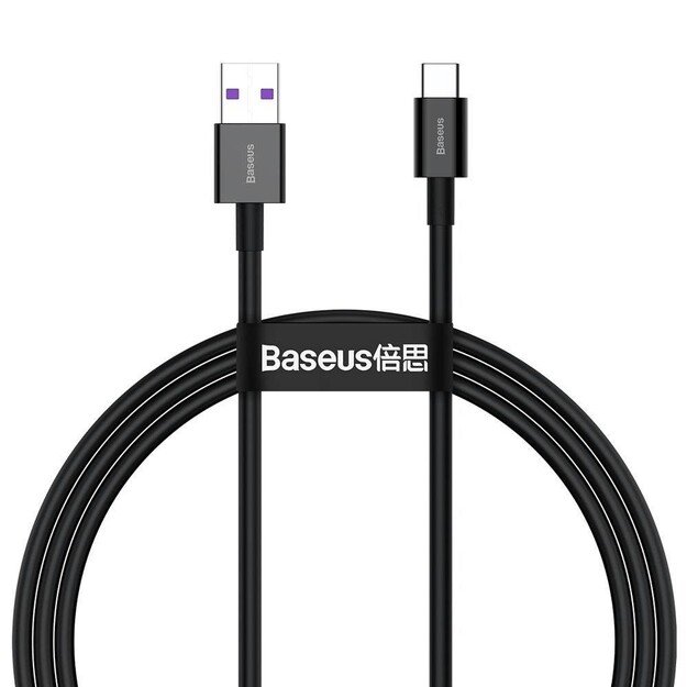 USB kabelis Baseus Superior i&scaron; USB į Type-C 66W 2.0m juodas CATYS-A01