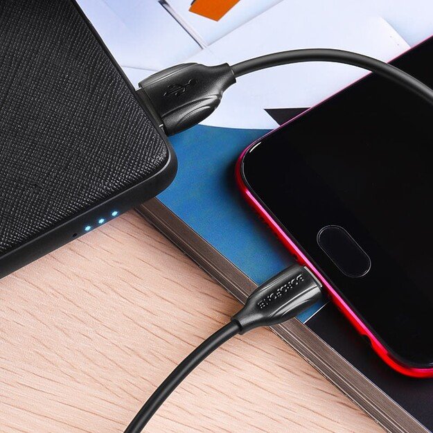 USB kabelis Borofone BX19 USB-A to MicroUSB 1.0m juodas 2