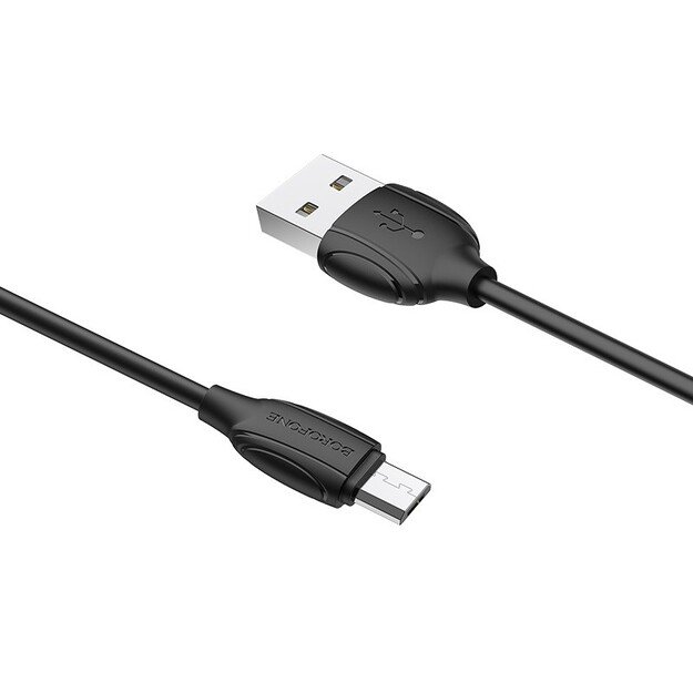 USB kabelis Borofone BX19 USB-A to MicroUSB 1.0m juodas 1