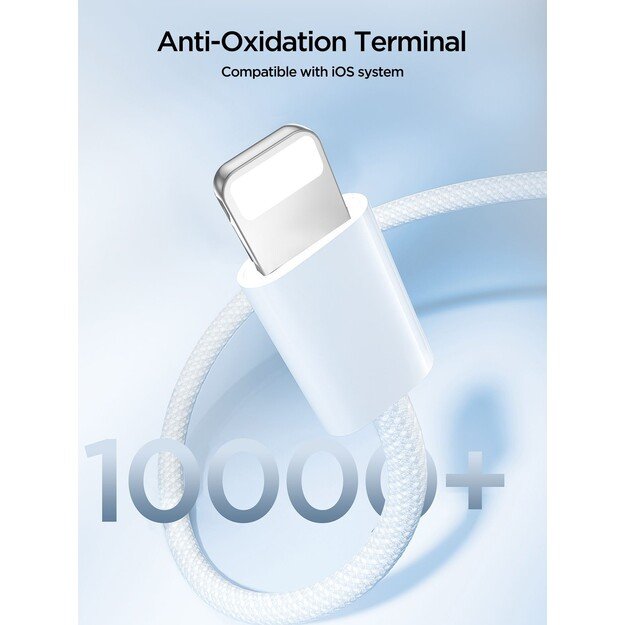 USB kabelis Joyroom S-A45 USB-C to Lightning 30W 1.2m baltas 1