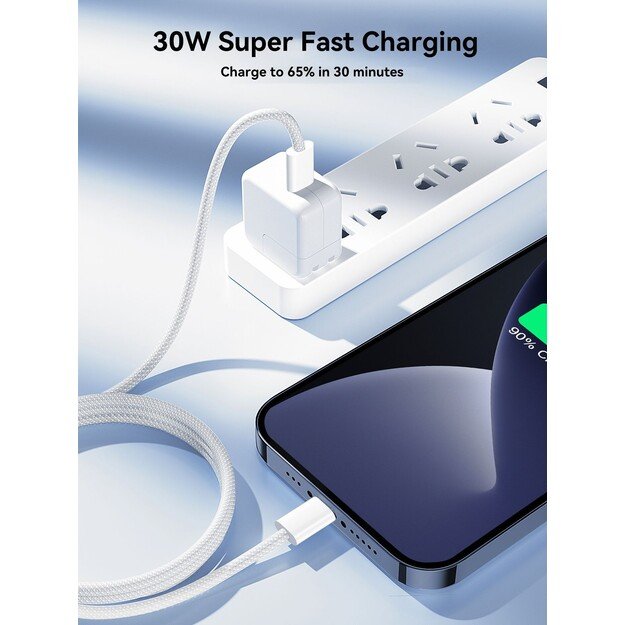 USB kabelis Joyroom S-A45 USB-C to Lightning 30W 1.2m baltas 4