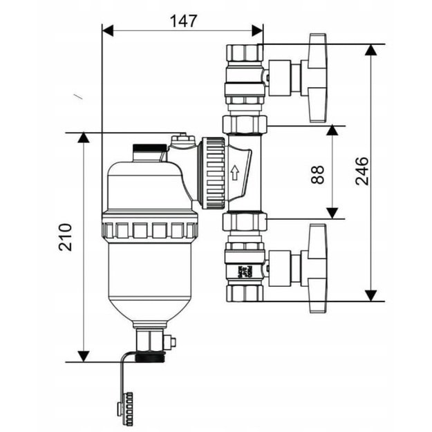 Filtras nusėdimo su magnetu 0350.721 1