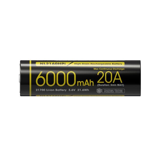 BATTERY RECH. LI-ION 3.6V/6000MAH NL2160HPI NITECORE