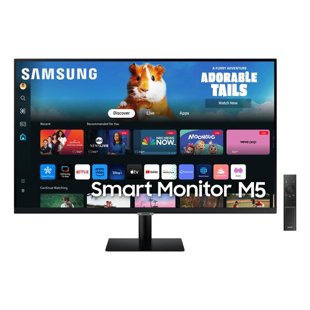 LCD Monitor|SAMSUNG|27 |TV Monitor/Smart|Panel VA|1920x1080|16:9|60Hz|Matte|4 ms|Speakers|Tilt|Colour Black|LS27DM500EUXDU