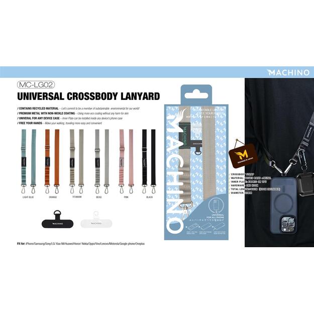 Machino Crossbody strap  MC-LG 02 BLACK