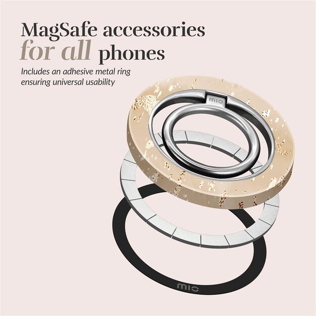 MIO Gold Marble Magsafe Case Compatible Ring Holder 1