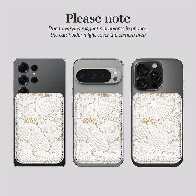 MIO Roses Magsafe Case Compatible White Card Holder 4