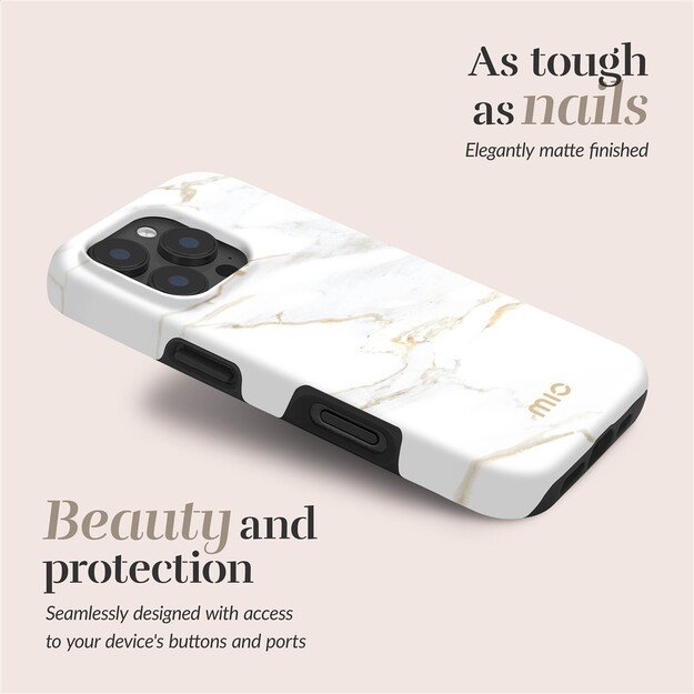 MIO White Marble Magsafe Case Compatible for Samsung S25+ 5G 1