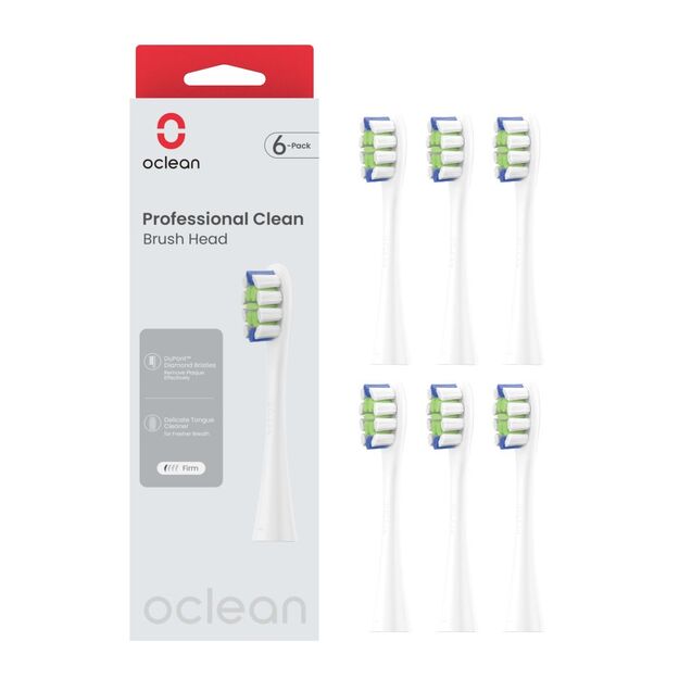 Oclean Professional Clean brush head P1C1 W06 6pcs White 1