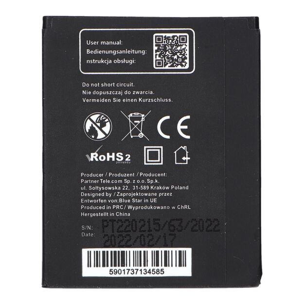 Battery for Sony Ericsson U100 Yari / J10 / J10i2 ELM / Hazel 1100 mAh Blue Star 1