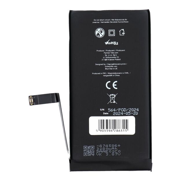 Battery for iPhone 14 3279 mAh Blue Star HQ 1