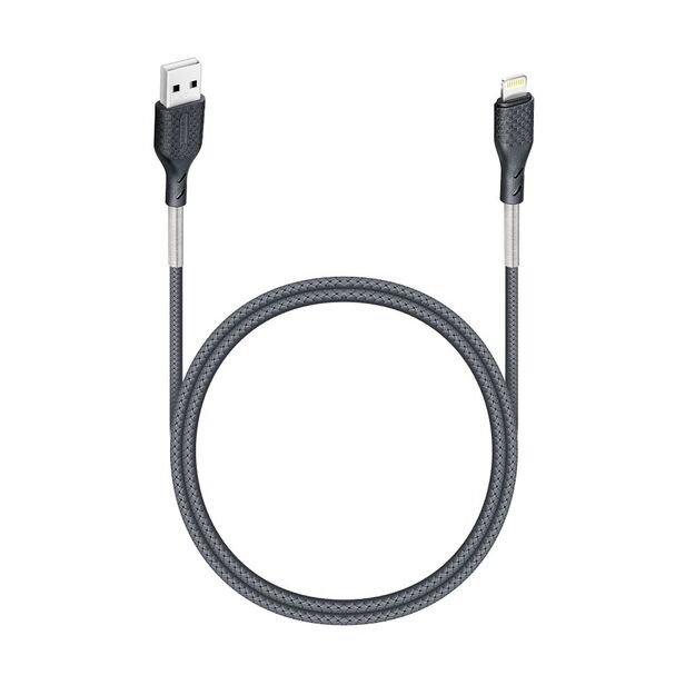 Cable USB A to Lightning Forcell F-Energy 2,4A 12W Carbon 1 m CB-01A black 2