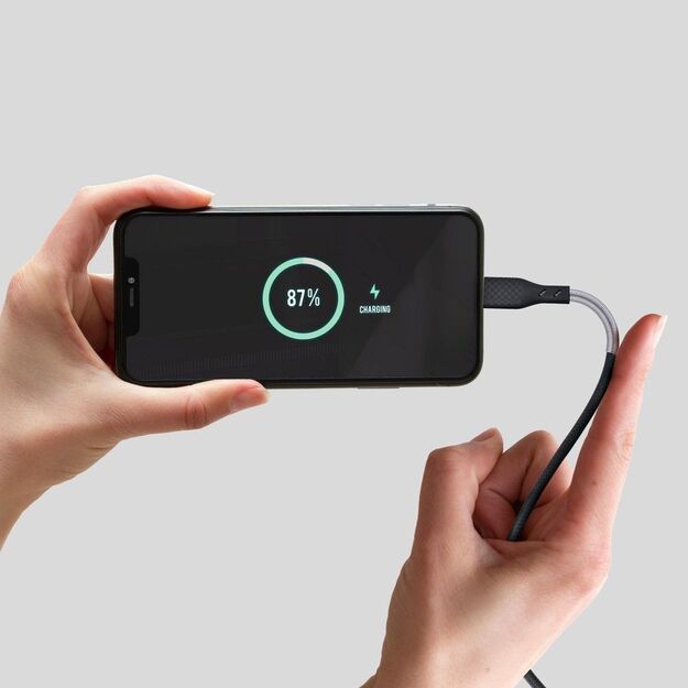 Cable USB A to Lightning Forcell F-Energy 2,4A 12W Carbon 1 m CB-01A black 8